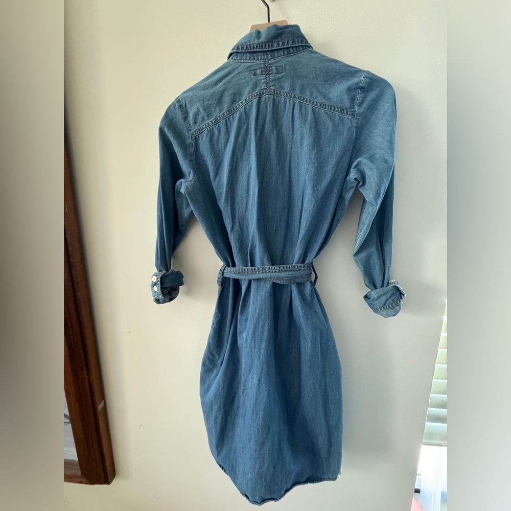 Banana Republic Long Sleeve Denim Chambray Dress